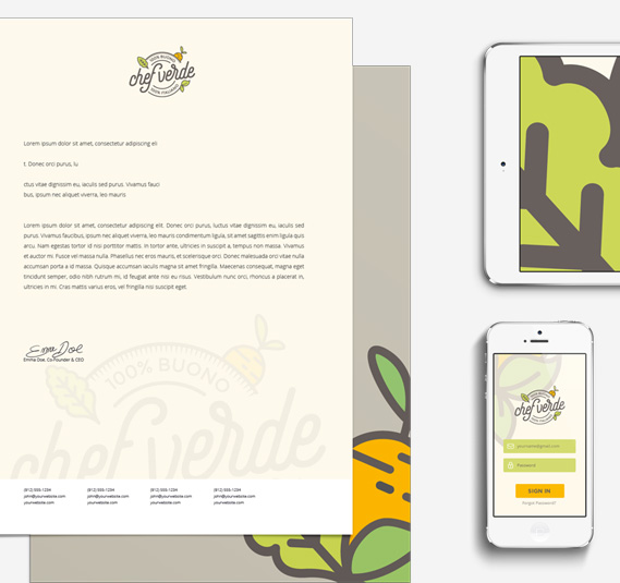 realizzazione nuovo brand chef verde